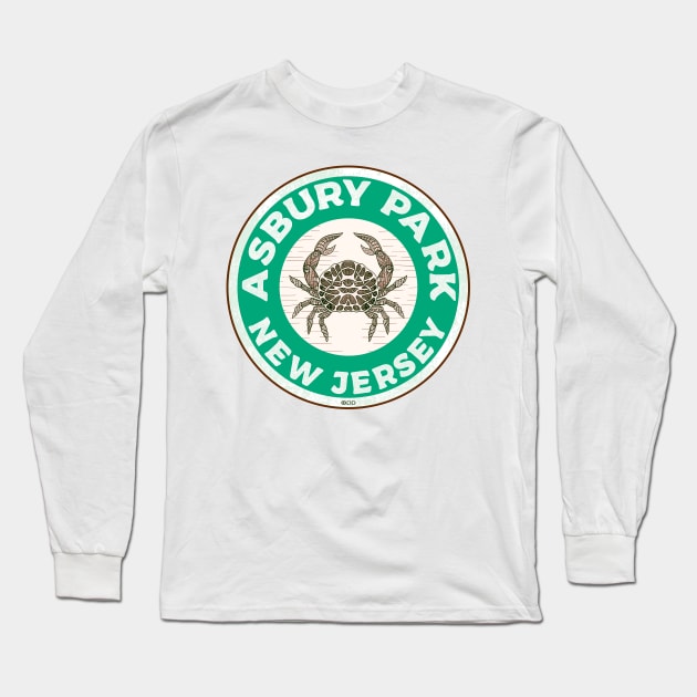 Asbury Park New Jersey Crab NJ Long Sleeve T-Shirt by TravelTime